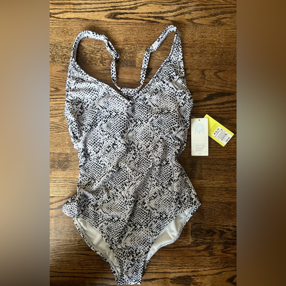 All in Motion Black and White One Piece Swimsuit